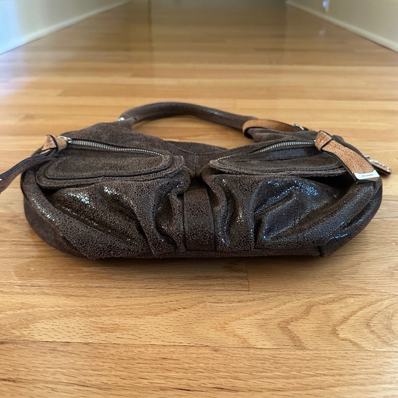 B Markowsky Brown Leather Handbag Purse - Picture 5 of 16